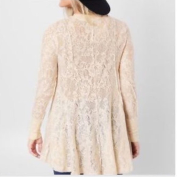 NWT Free People Coffee in the Morning Lace Tunic, Sz Small - Picture 6 of 12